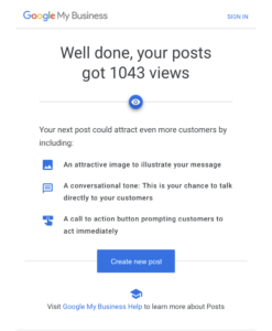 google my business 1043 post views