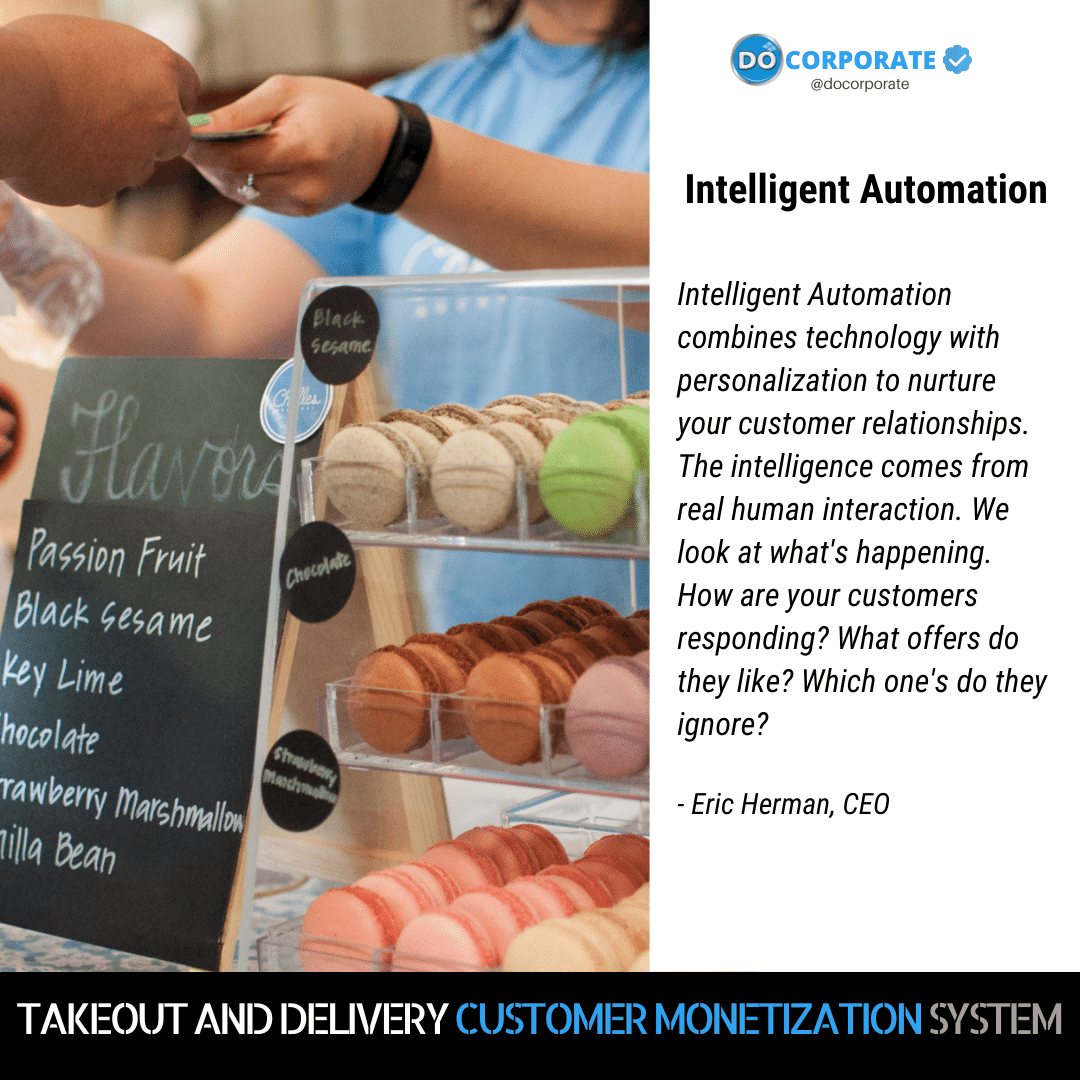intelligent automation for takeout and delivery customer