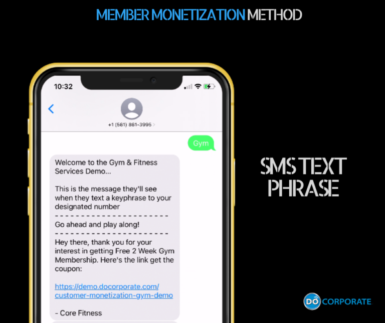 Gym Demo SMS Text Phrase