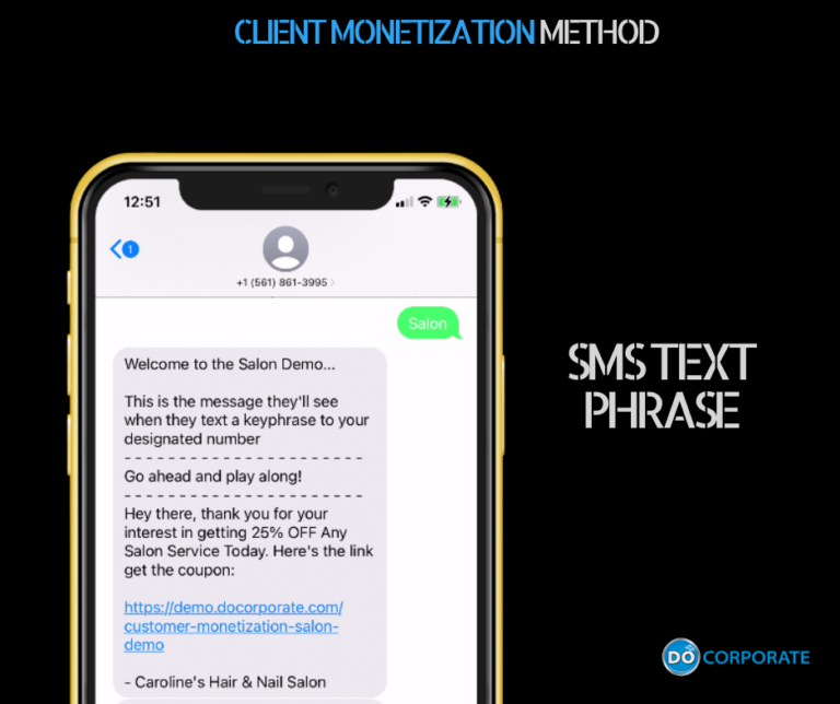 Salon Client SMS Text Phrase