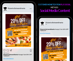 Takeout Customer Monetization Social Media Content